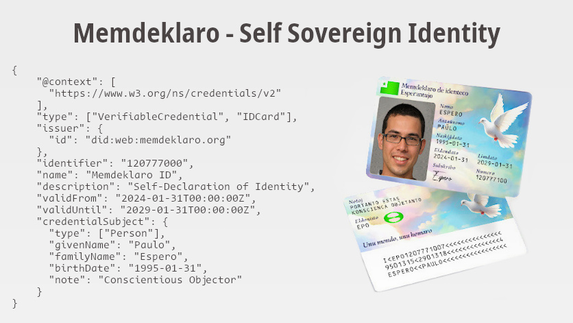 Decentralized identity by Memdeklaro